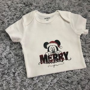 Custom Christmas Mickey onesie